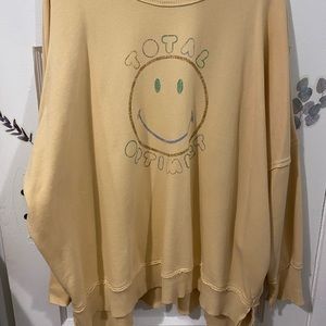 Distressed crewneck sweater
